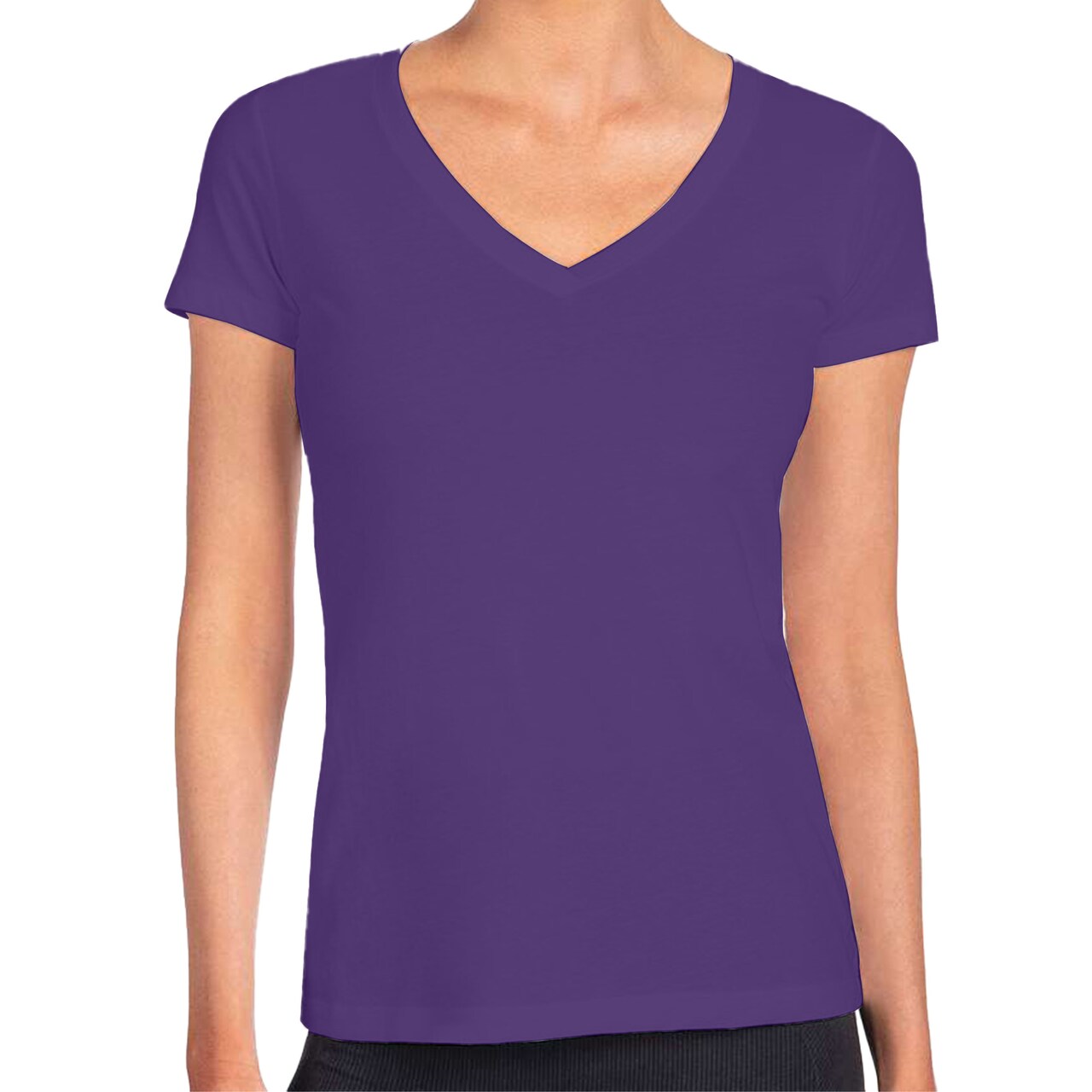 Next Level Women's Ideal V-Neck T-Shirt, Craft Light Solid Crewneck Tee